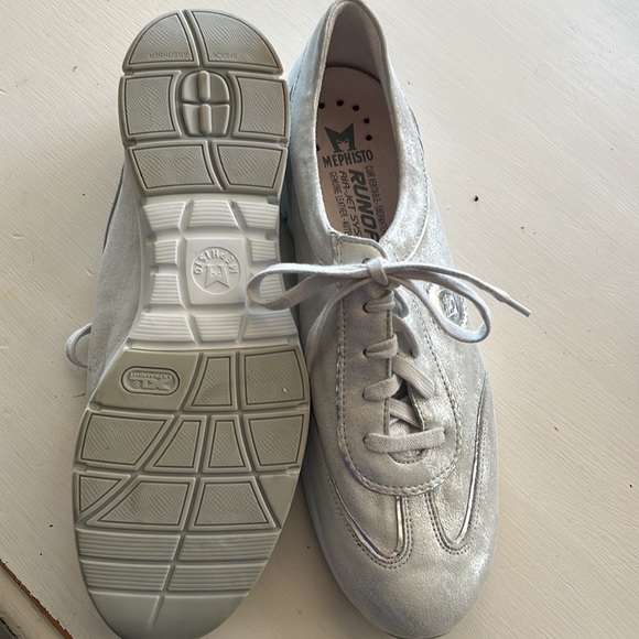 MEPHISTO RUNOFF AIRJET SYSTEM ladies light gray/metallic sneakers size 11 - Picture 4 of 12